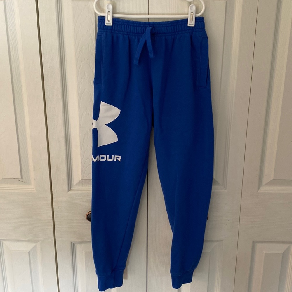 Under Armor Youth Medium Blue Sweatpants - Picture 1 of 4